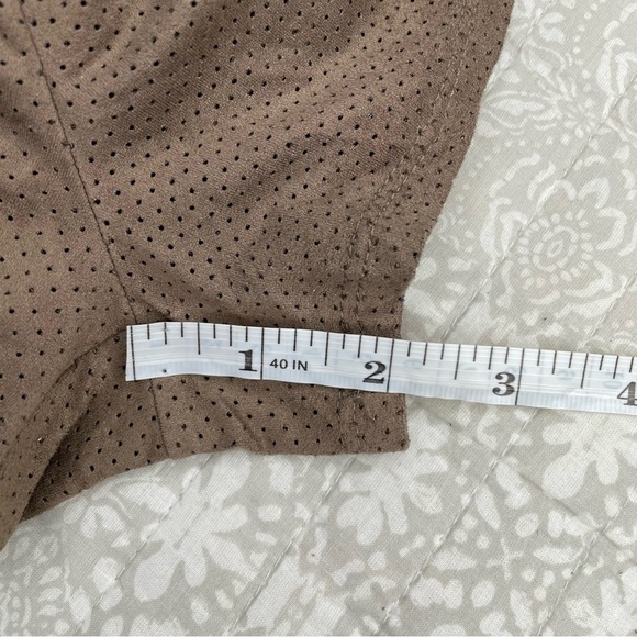 Free People Movement Tan Brown Faux Suede Sleeveless Romper Small NWT - Picture 9 of 10